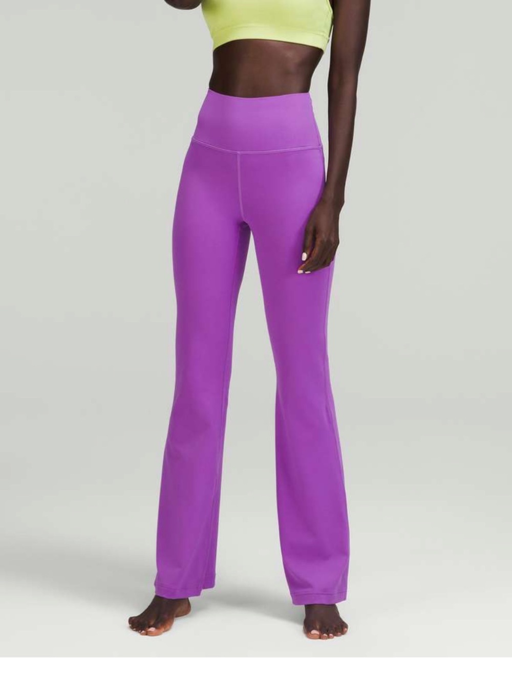 Lululemon Groove Super-High-Rise Flared Pant Nulu Moonlit Magenta Size 8